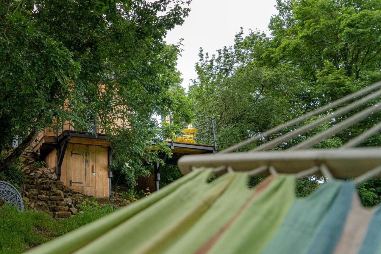 Le Moonloft Insolite Tiny-House Dans Les Arbres & 1 Seance De Sauna Pour 2 Avec Vue Panoramique Osenbach Eksteriør billede