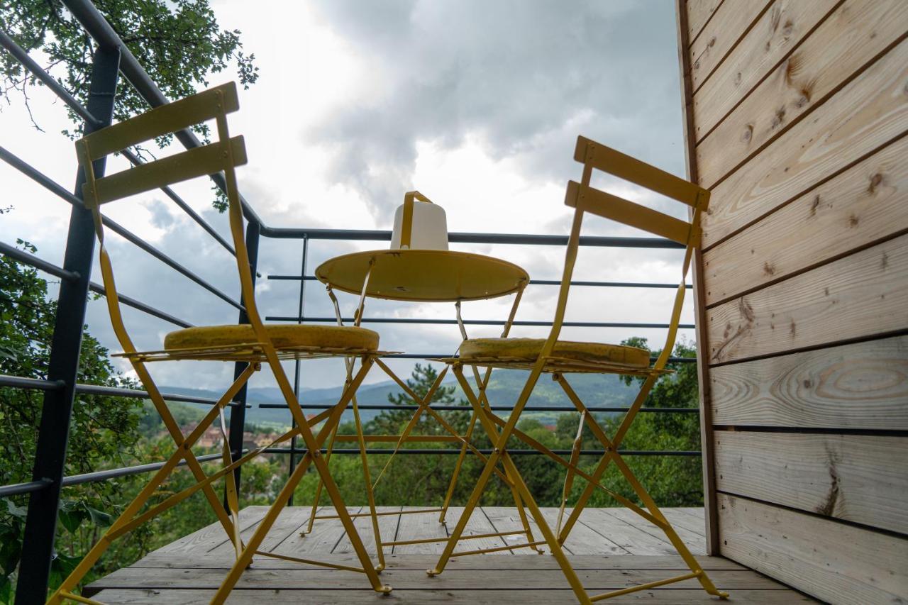 Le Moonloft Insolite Tiny-House Dans Les Arbres & 1 Seance De Sauna Pour 2 Avec Vue Panoramique Osenbach Eksteriør billede