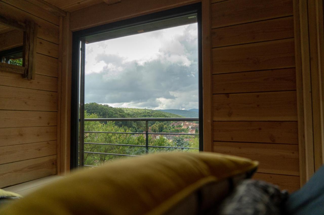 Le Moonloft Insolite Tiny-House Dans Les Arbres & 1 Seance De Sauna Pour 2 Avec Vue Panoramique Osenbach Eksteriør billede
