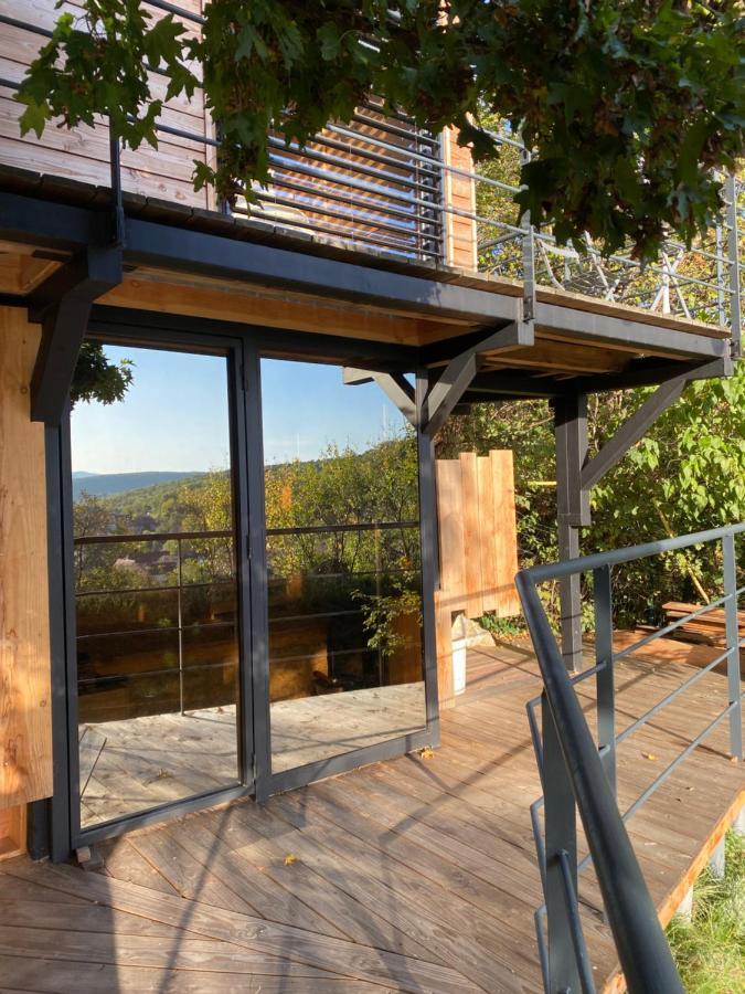 Le Moonloft Insolite Tiny-House Dans Les Arbres & 1 Seance De Sauna Pour 2 Avec Vue Panoramique Osenbach Eksteriør billede